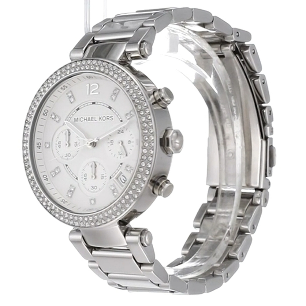 NWT Michael Kors Women's Parker Silver-Tone Watch - Picture 10 of 13